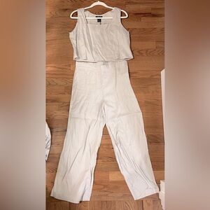 Tahari women’s two piece matching linen jump suit